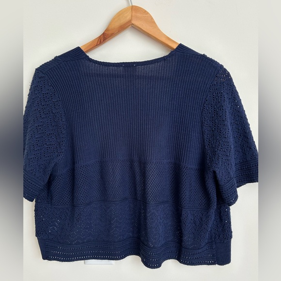 FADED GLORY Navy blue shrug knit sweater.  Size large - Picture 14 of 15